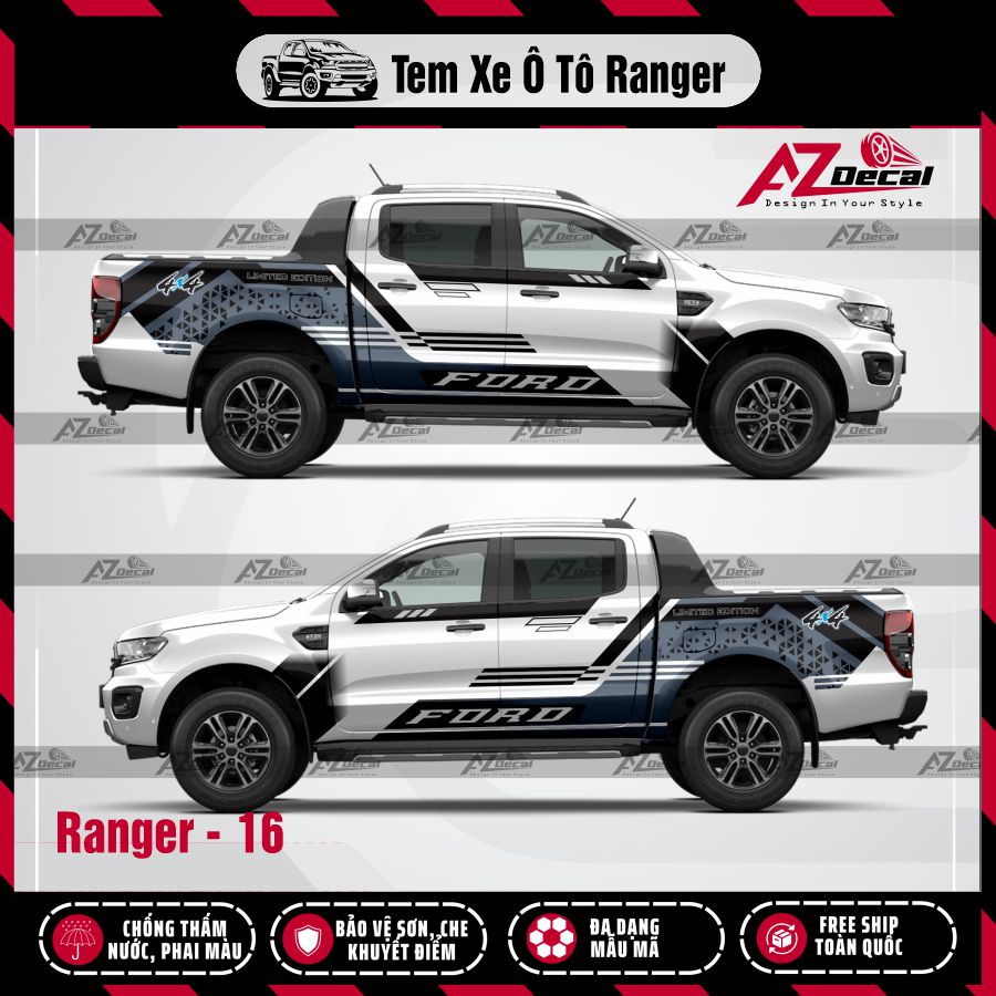 Tem Xe Bán Tải Mẫu Ford Ranger 16