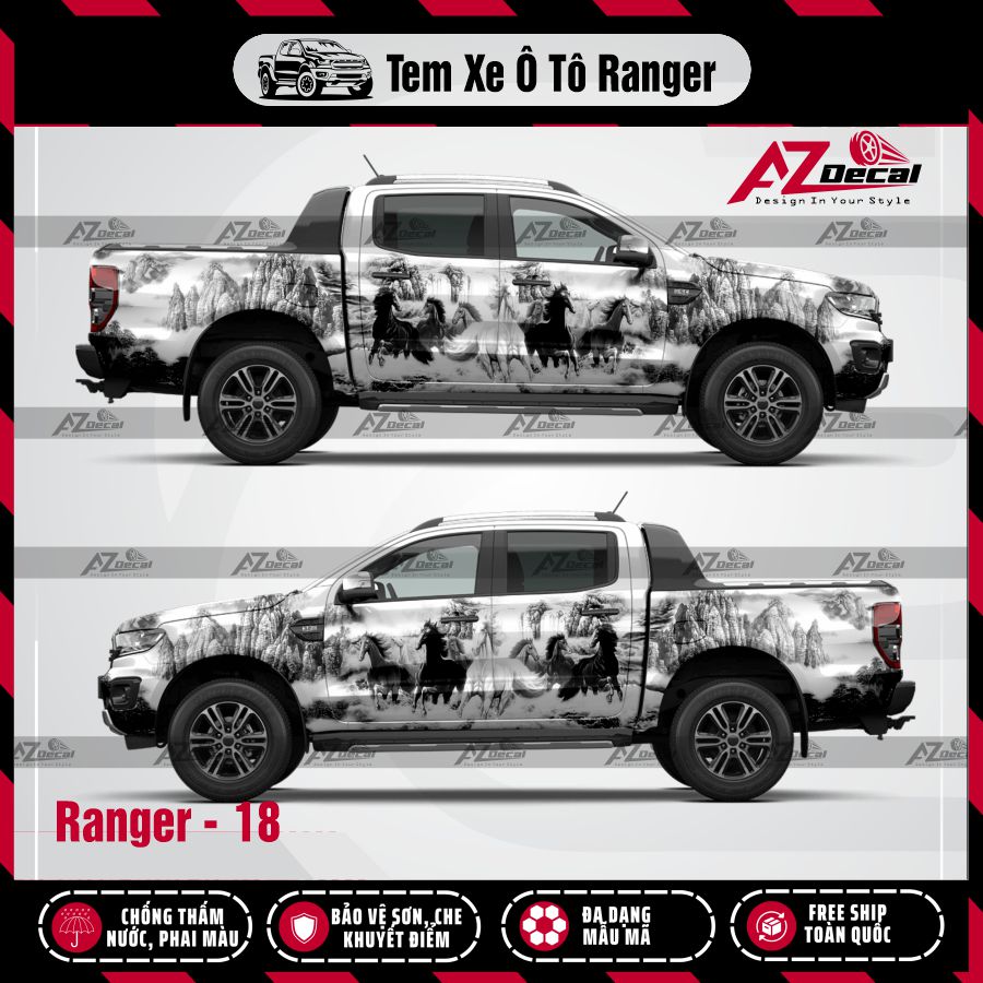 Tem Xe Bán Tải Mẫu Ford Ranger 18