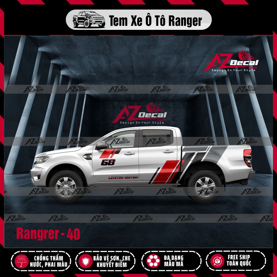Tem Xe Bán Tải Mẫu Ford Ranger 40