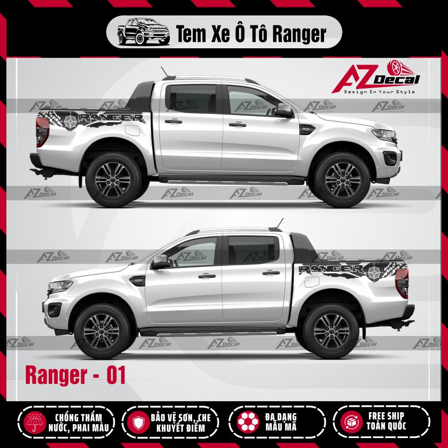 Tem Xe Bán Tải Mẫu Ford Ranger 01