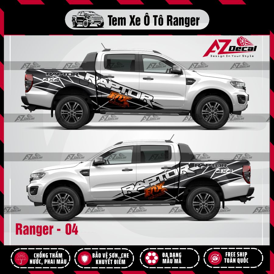 Tem Xe Bán Tải Mẫu Ford Ranger 04