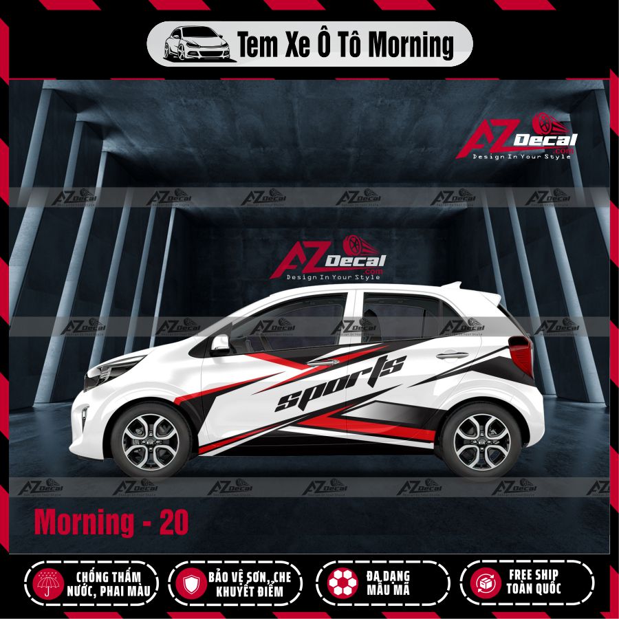 Tem Xe Hatchback Mẫu Tem Xe Kia Morning 20
