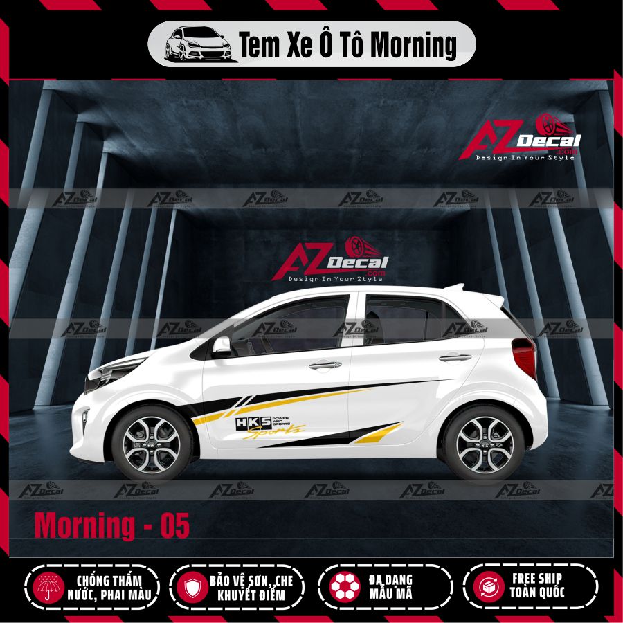 Tem Xe Hatchback Mẫu Tem Xe Kia Morning 5