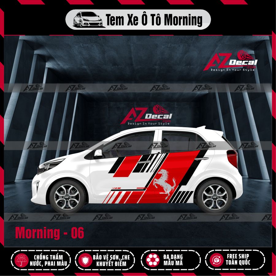 Tem Xe Hatchback Mẫu Tem Xe Kia Morning 6