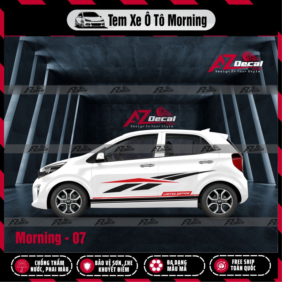 Tem Xe Hatchback Mẫu Tem Xe Kia Morning 7