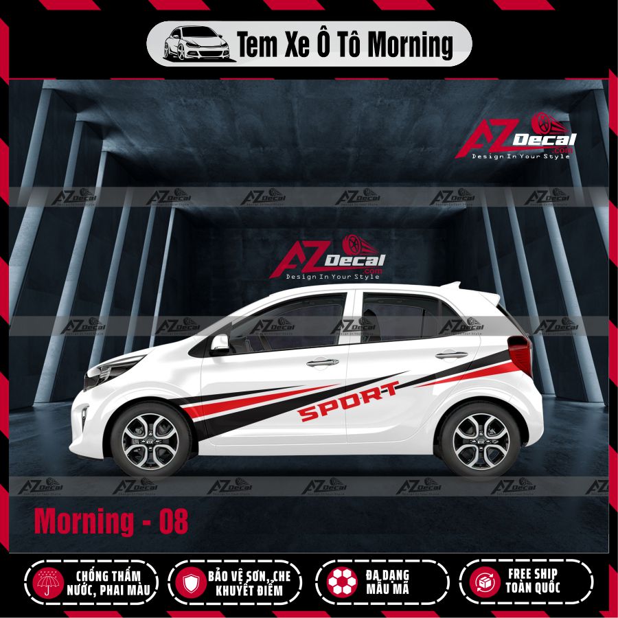 Tem Xe Hatchback Mẫu Tem Xe Kia Morning 8