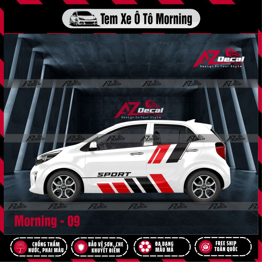 Tem Xe Hatchback Mẫu Tem Xe Kia Morning 9