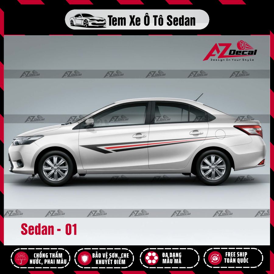 Tem Xe Sedan Mẫu Sedan Xe Vios 1