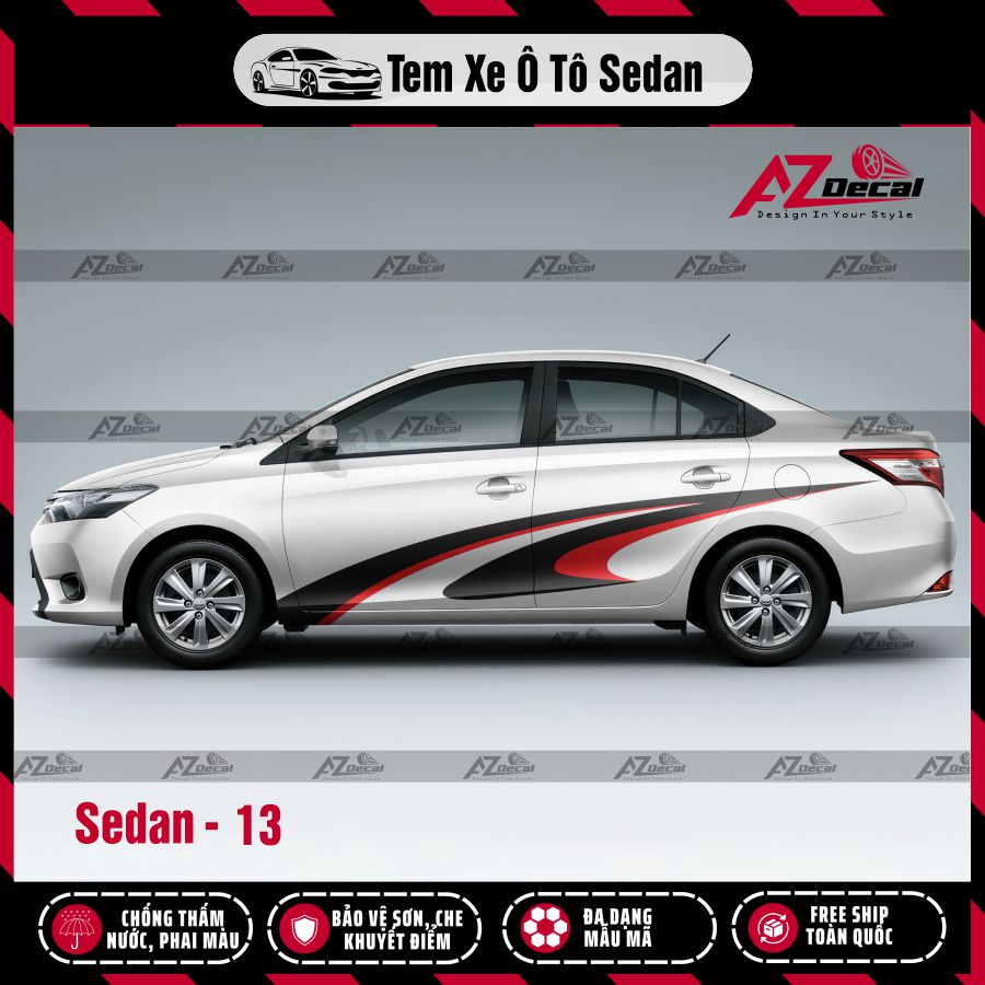 Tem Xe Sedan Mẫu Tem Xe Vios 13
