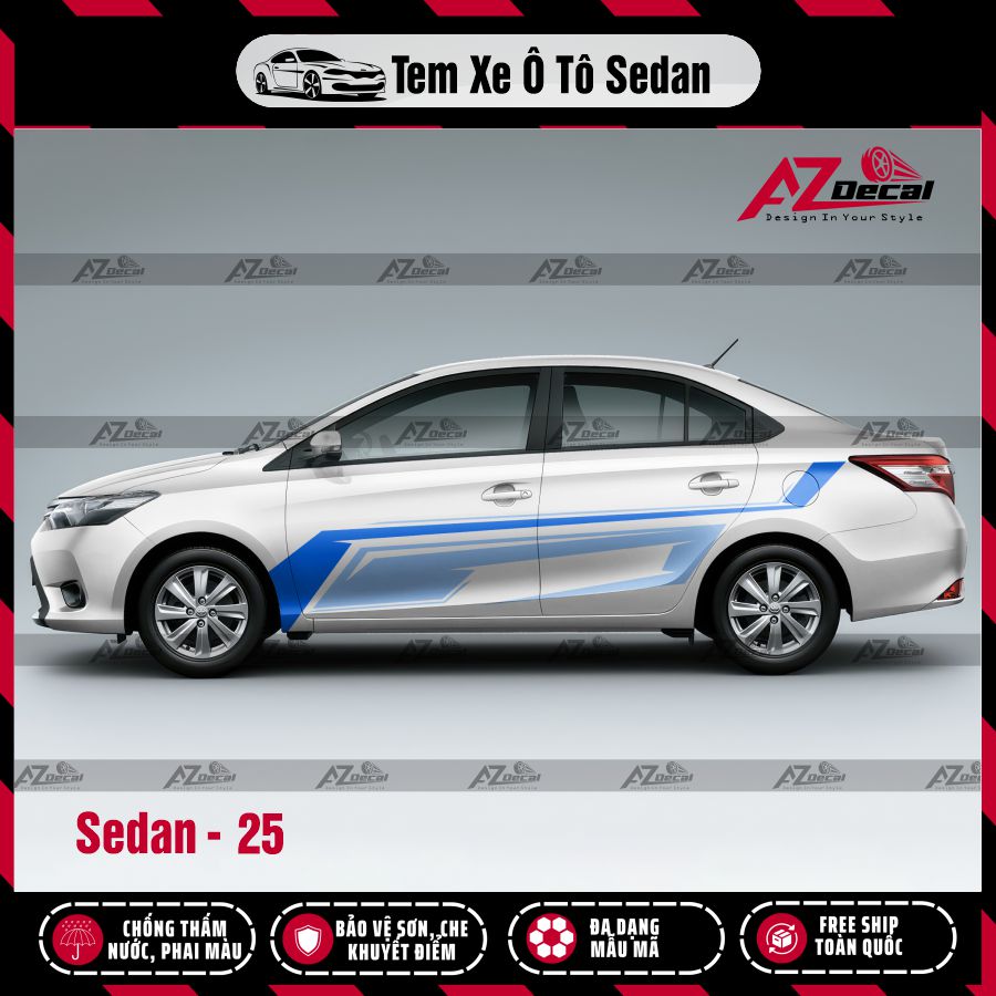 Tem Xe Sedan Mẫu Tem Xe Vios 25