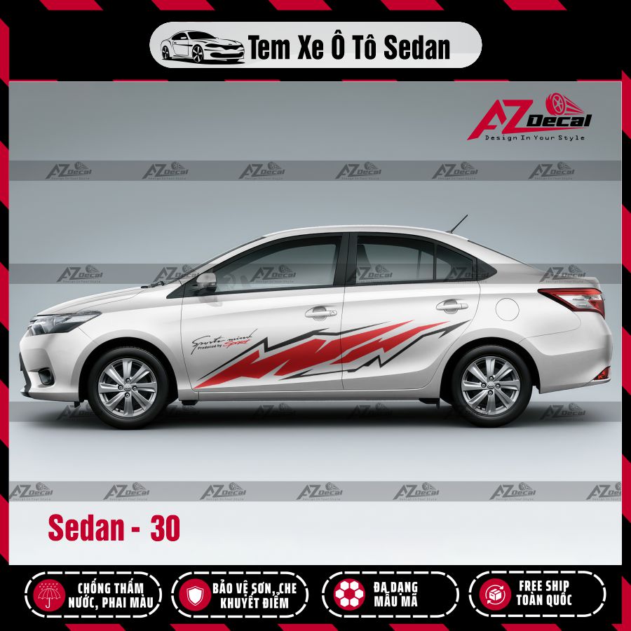 Tem Xe Sedan Mẫu Tem Xe Vios 30