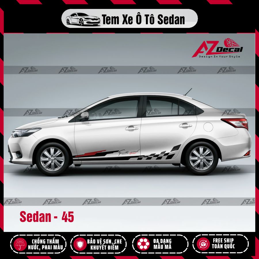 Tem Xe Sedan Mẫu Tem Xe Vios 45