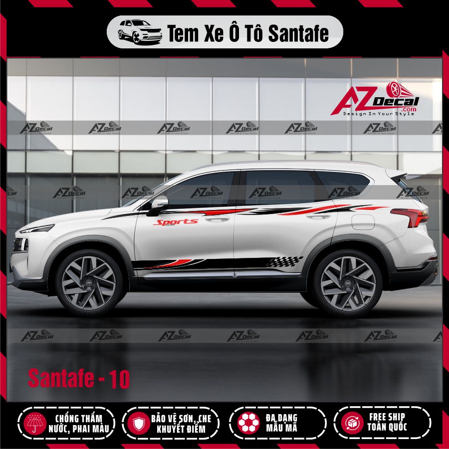 Tem Xe Suv Mẫu Tem Xe Hyundai Santafe 10