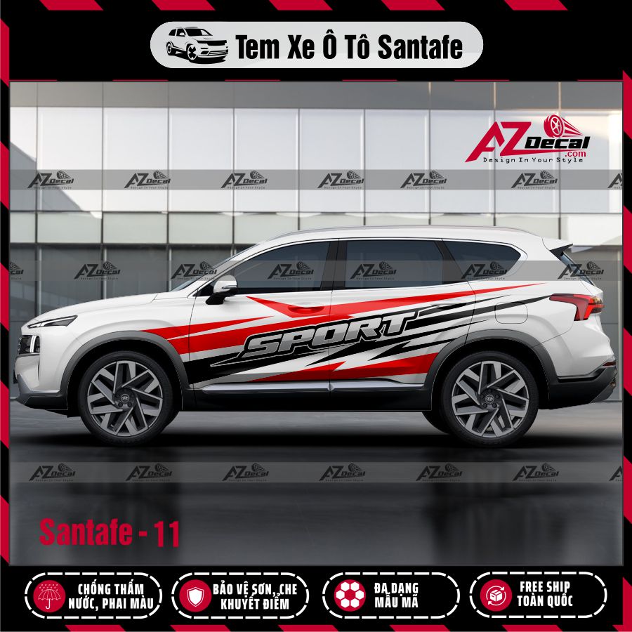 Tem Xe Suv Mẫu Tem Xe Hyundai Santafe 11