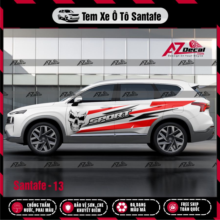 Tem Xe Suv Mẫu Tem Xe Hyundai Santafe 13