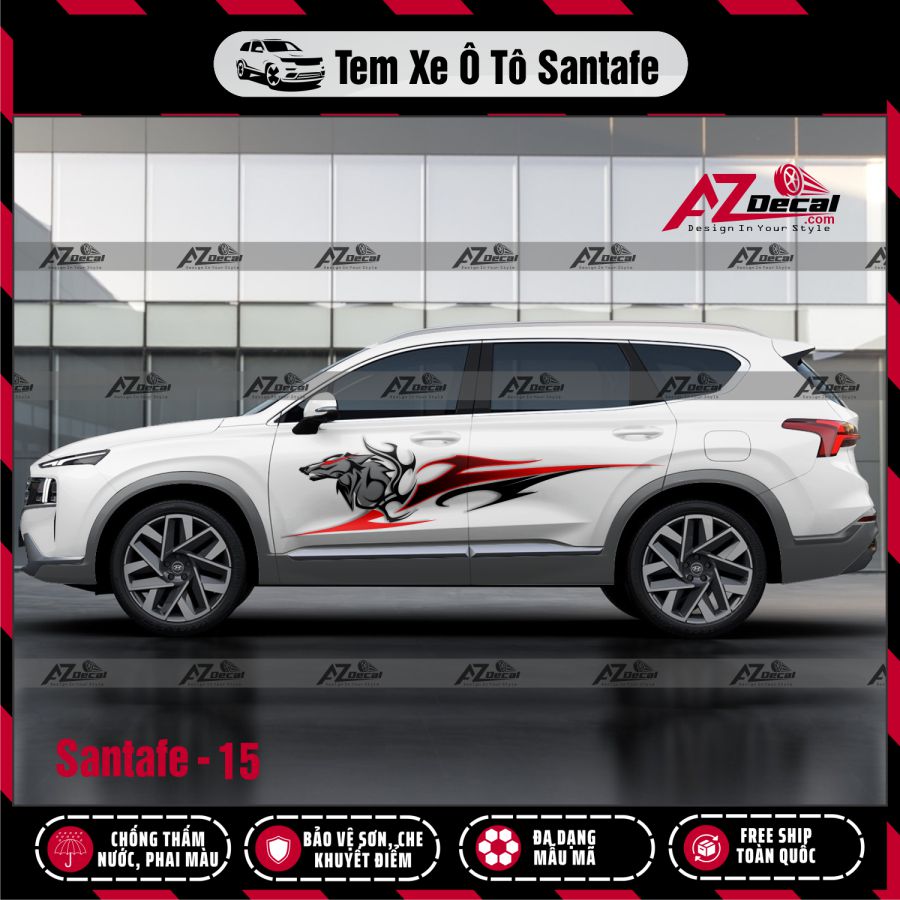 Tem Xe Suv Mẫu Tem Xe Hyundai Santafe 15