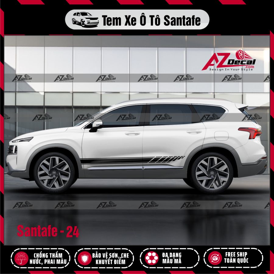 Tem Xe Suv Mẫu Tem Xe Hyundai Santafe 24