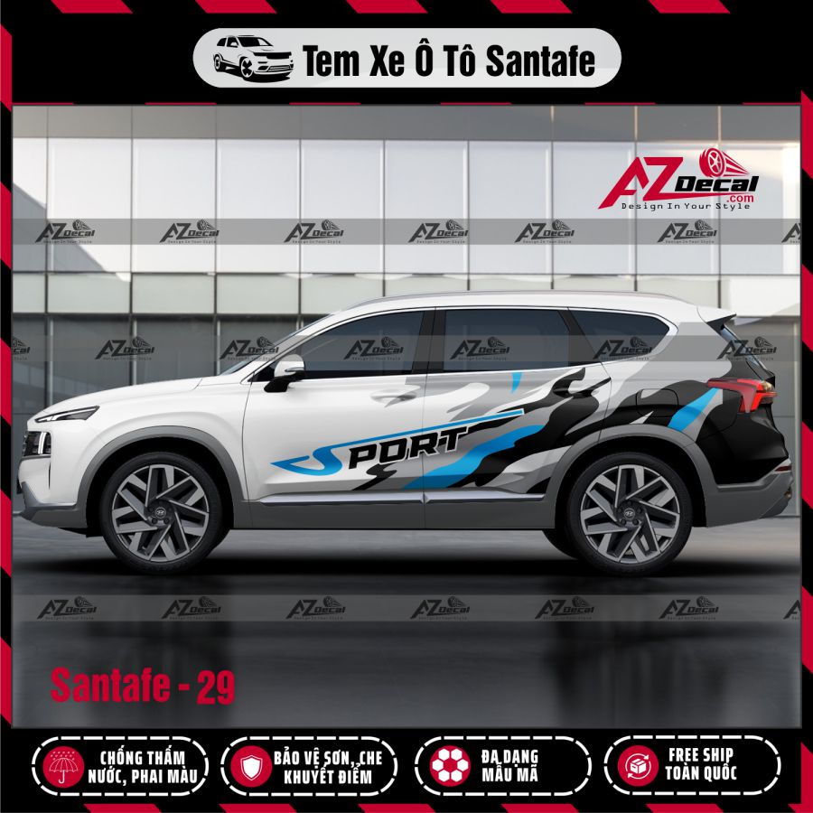 Tem Xe Suv Mẫu Tem Xe Hyundai Santafe 29