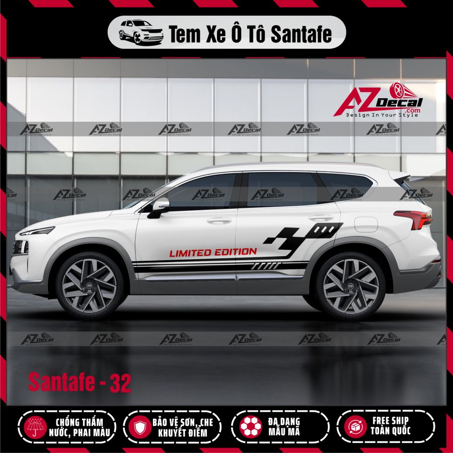 Tem Xe Suv Mẫu Tem Xe Hyundai Santafe 32