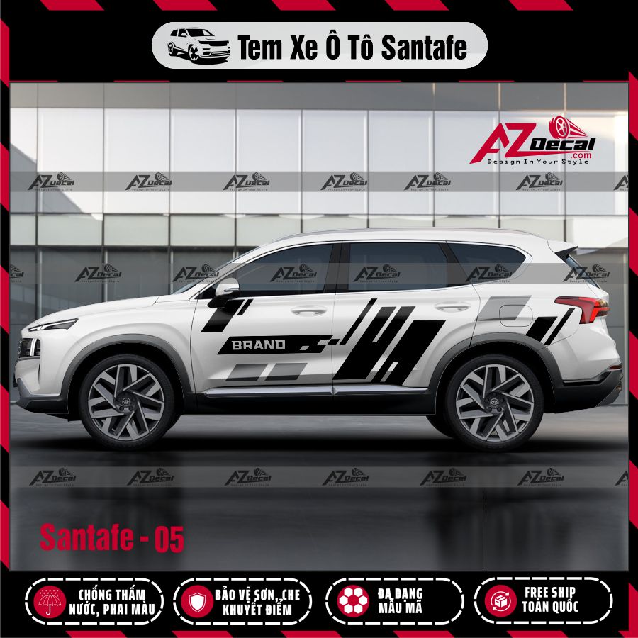 Tem Xe Suv Mẫu Tem Xe Hyundai Santafe 5
