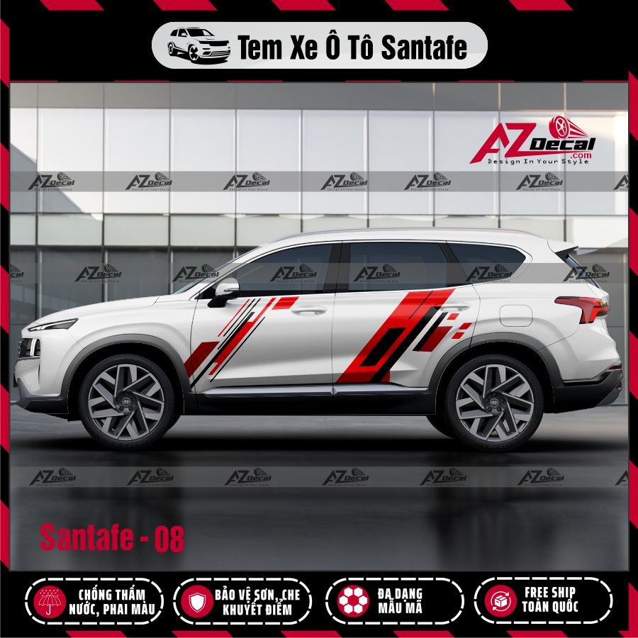 Tem Xe Suv Mẫu Tem Xe Hyundai Santafe 8