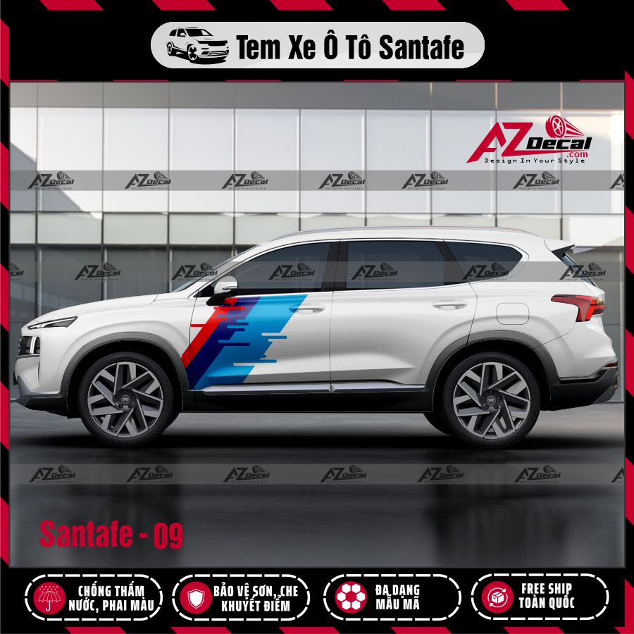 Tem Xe Suv Mẫu Tem Xe Hyundai Santafe 9